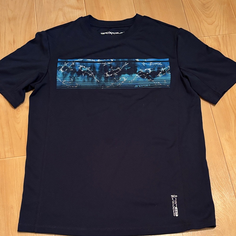 ZeroXposur Navy UPF 50+ Performance Tee with White Logo